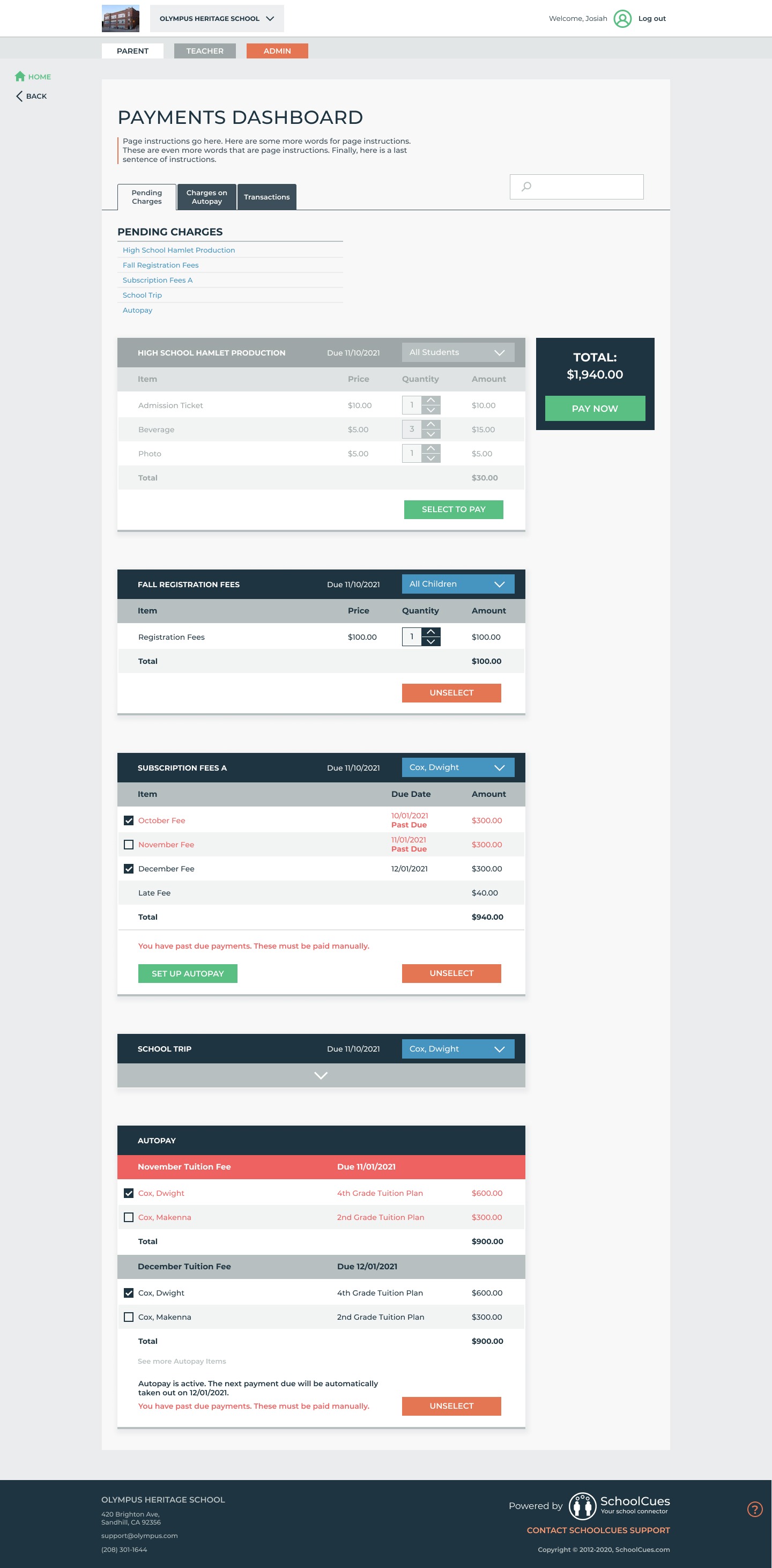 Interactive School Payment Solution by Schoolcues